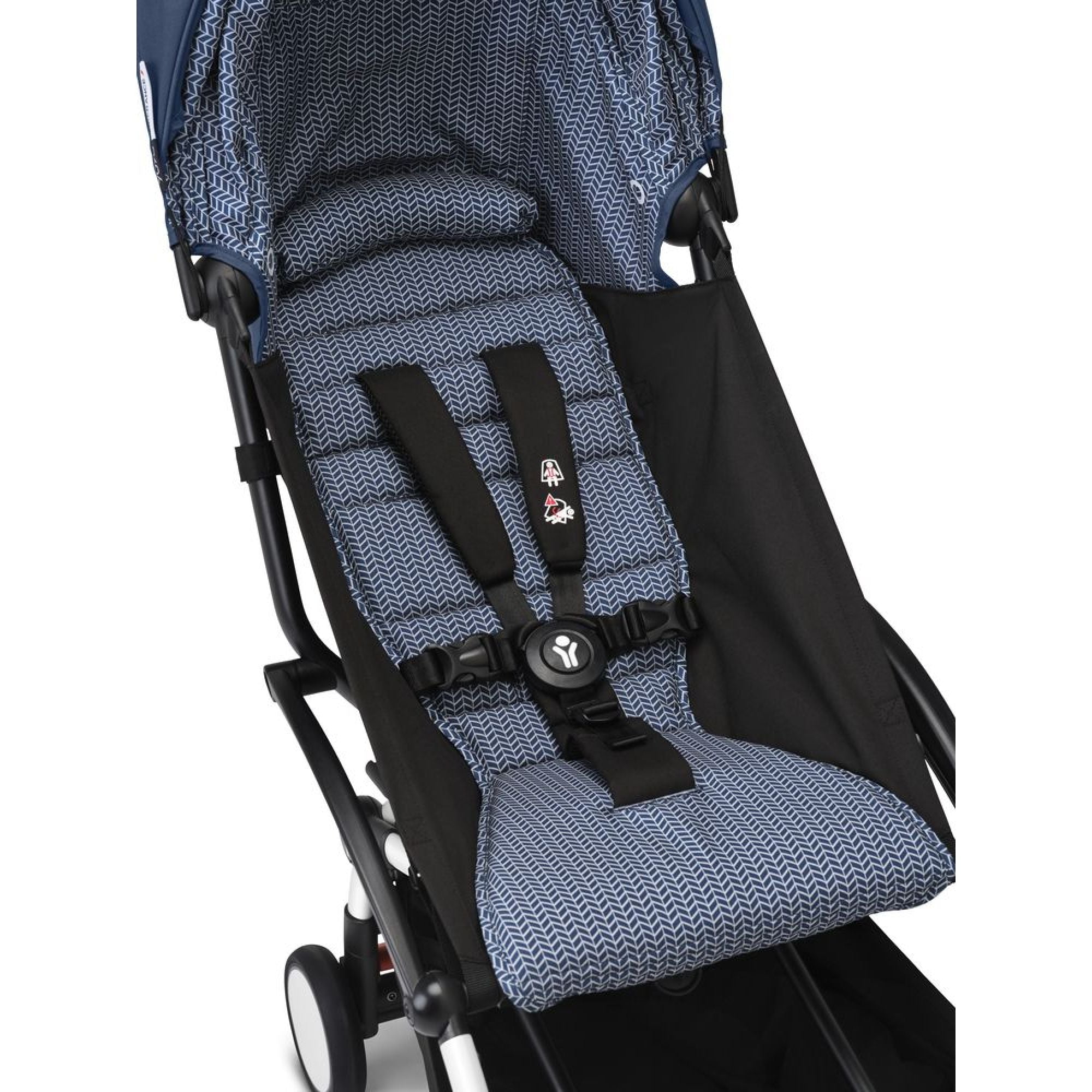 Poussette YOYO 3 Châssis Noir Pack 6+ Bleu Air France
