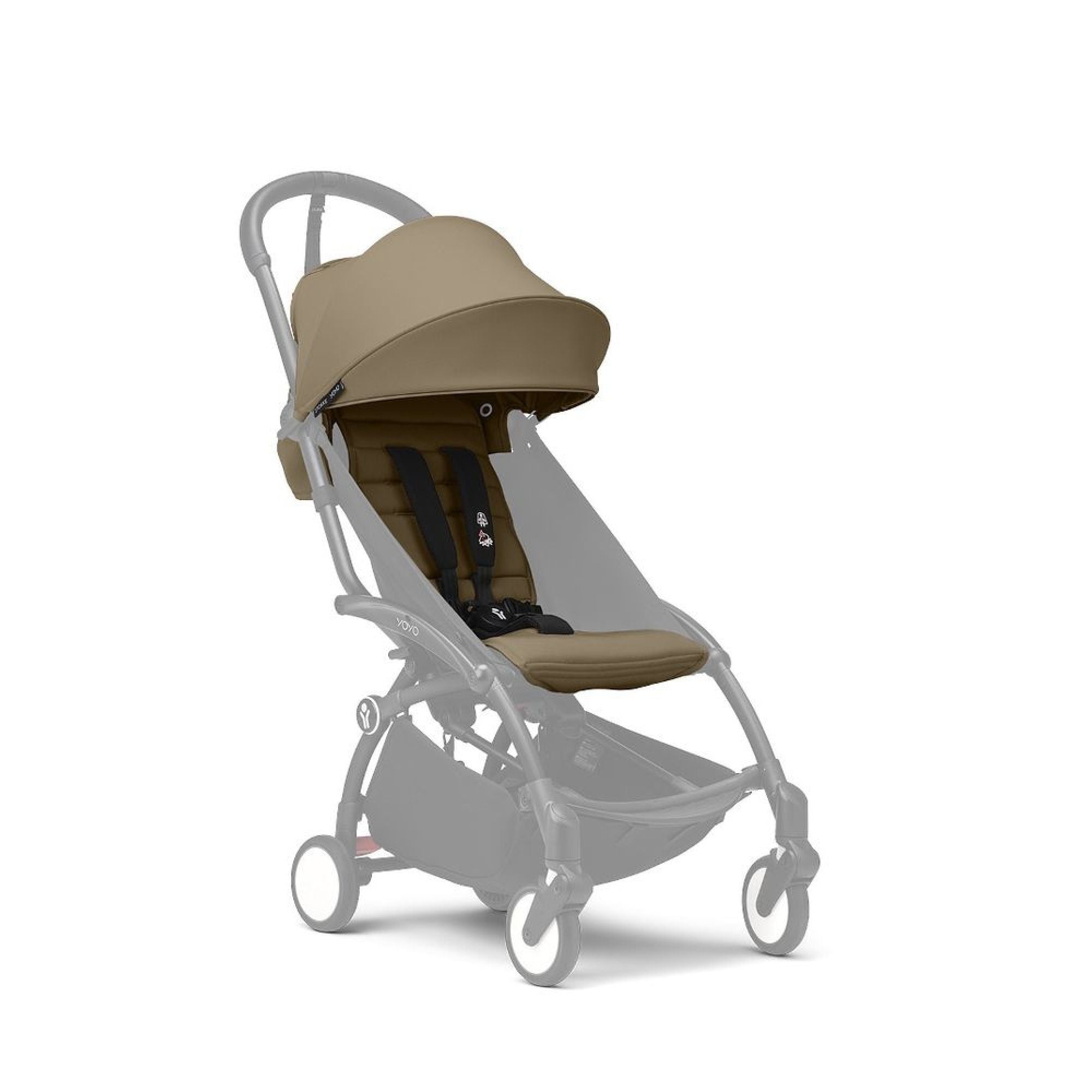 Poussette YOYO 3 Châssis Noir Pack 6+ Toffee