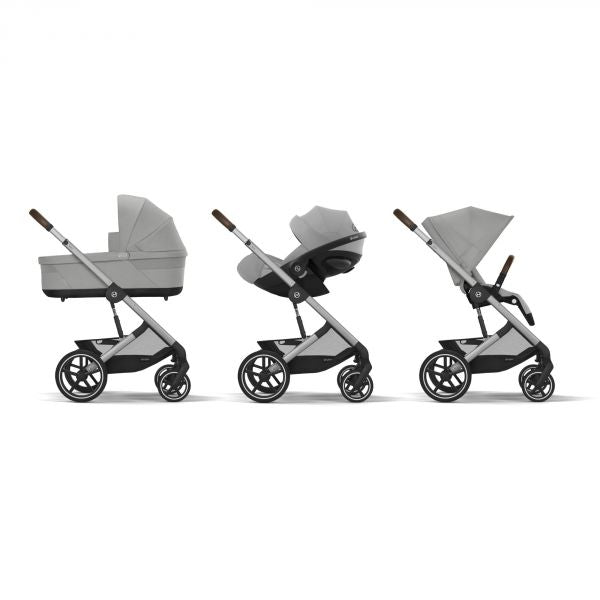 Poussette Balios S Lux 3 Stone Grey Châssis Silver